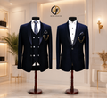 Premium Navy Blue 3-Piece Slim Fit Suit for Men | Wedding, Reception & Formal Wear