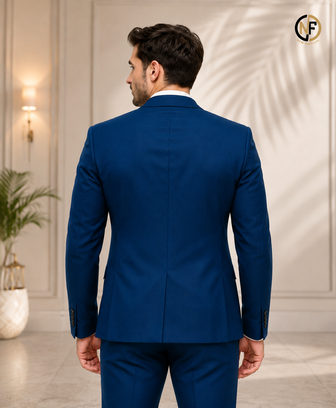 Premium Solid Tuxedo Blazer for Men | Blue Slim Fit Wedding, Party & Formal Wear