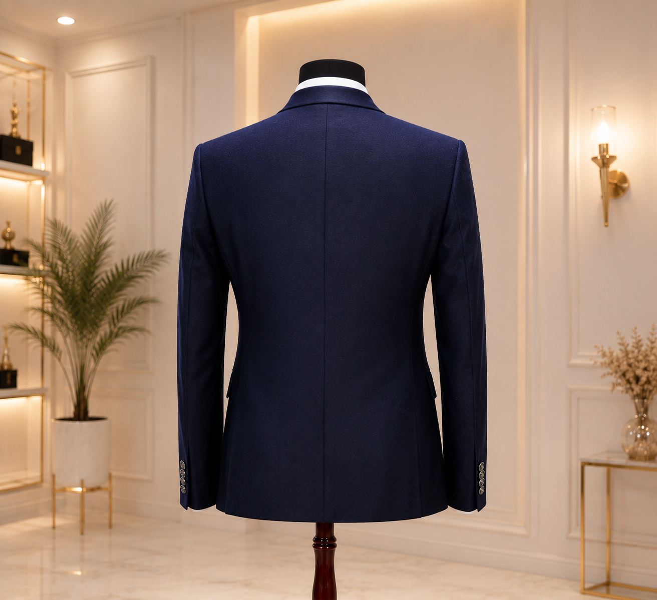 Premium Navy Blue 3-Piece Slim Fit Suit for Men | Wedding, Reception & Formal Wear