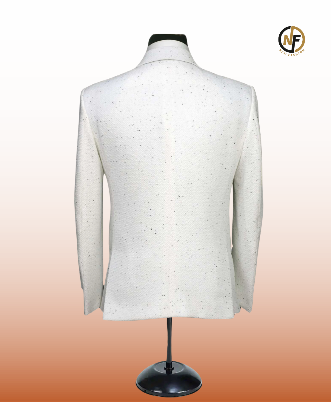 Premium Woven Self Design Single-Breasted Blazer for Men | White Formal, Party & Wedding Wear